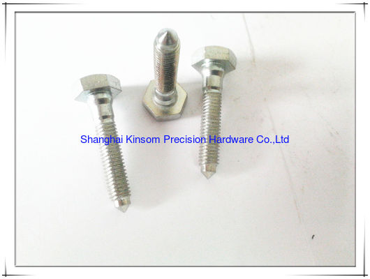 Special Hex Step Bolt with Steel Sharp Point nickel coating