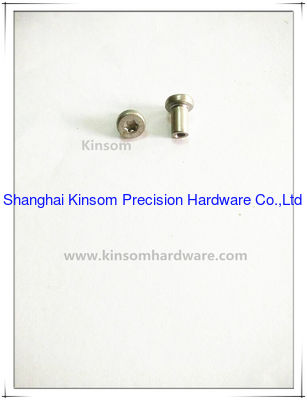 Six-lobe torx flat head semi-tubular rivets and screws,combination female-male screws