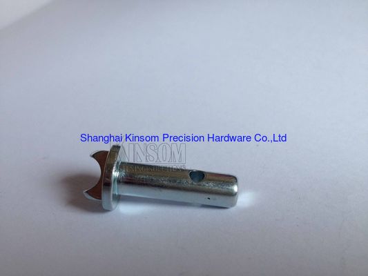 Bulloni per perno di articolazione a forcella speciale di precisione con foro sullo stelo, finitura zincata