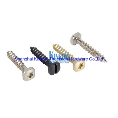 Special self tapping screws with cross recessed slotting square head color coating