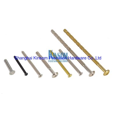 SS 304 countersunk hex head machine screws with blue nylon patch sandblasting blackeing coating