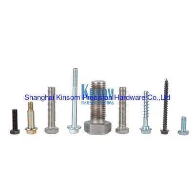 Hex full thread bolt steel fasteners with nickel coating standard or non standard